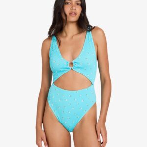 Womens Rose Bud One Piece Swimsuit