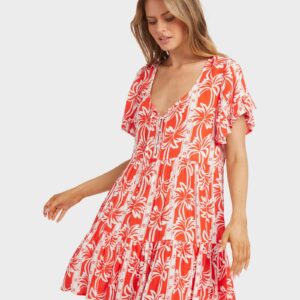 Womens Row Of Palms Mini Dress