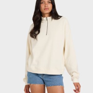 Womens RVCA 1/4 Zip Fleece Jumper