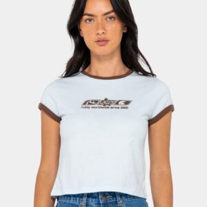 Womens Snapper Contrast Ringer Mini T-Shirt