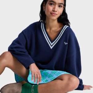 Womens Surf School V Neck Jumper