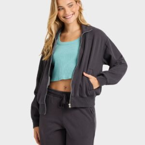 Womens The Avery Zip Fleece Top