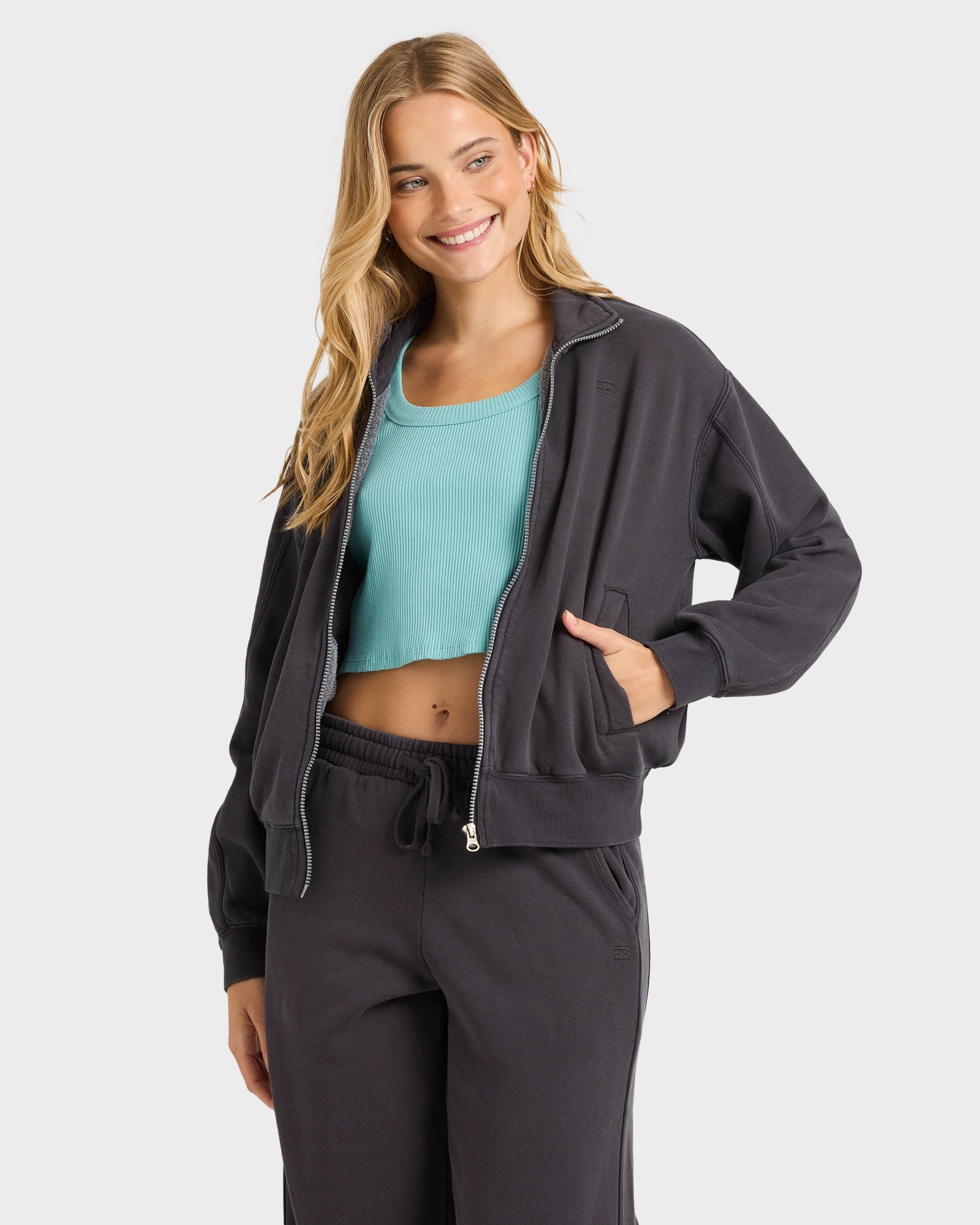 Womens The Avery Zip Fleece Top