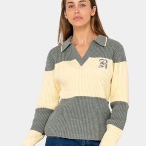 Womens Try Me Knitted Rugby Long Sleeve Shirt