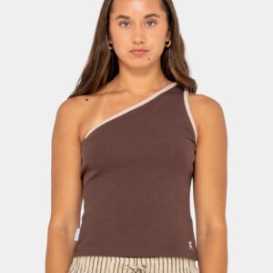 Womens Zoe One Shoulder Tank Top